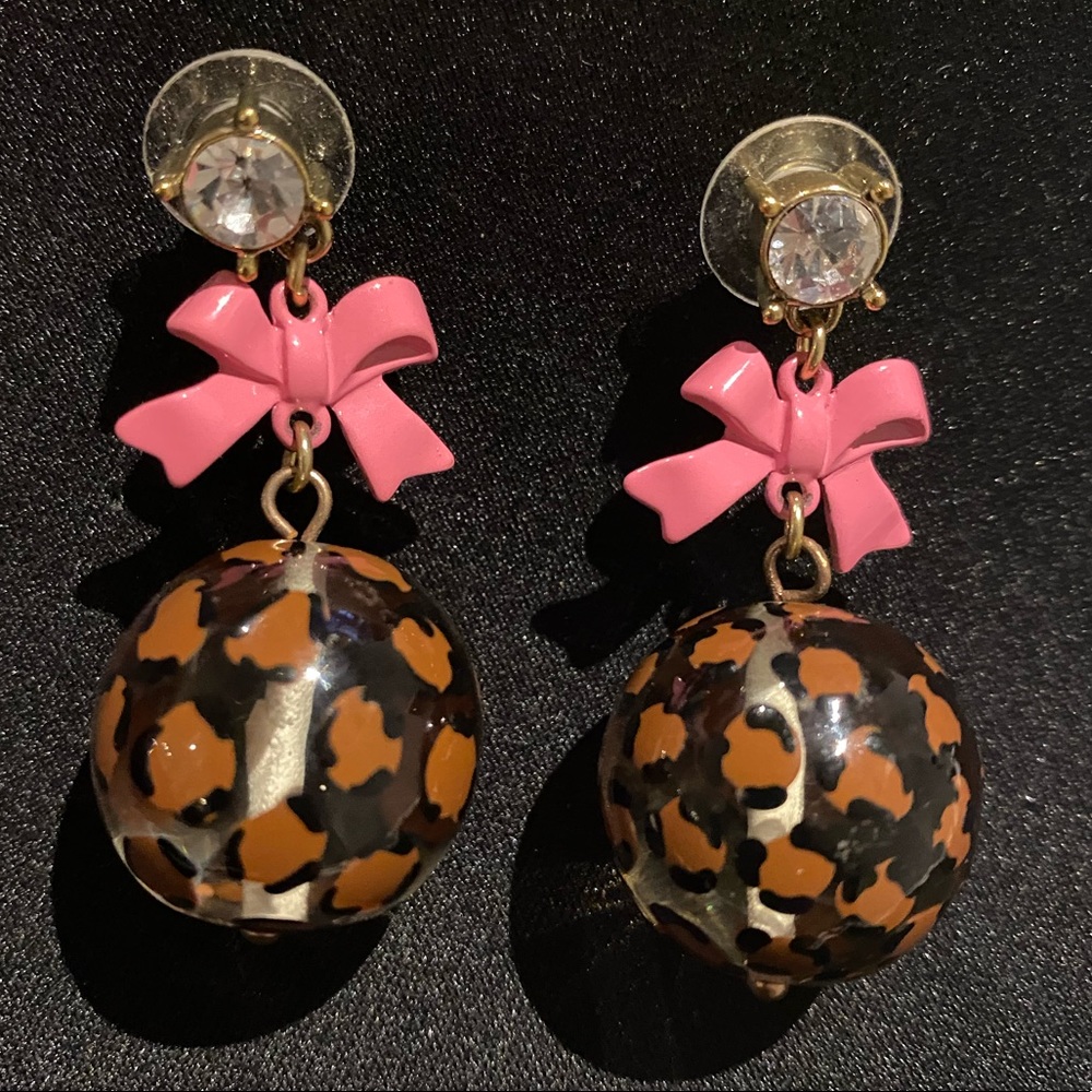 Betsey Johnson Leopard Spot Earrings